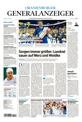 Cover of Oranienburger Generalanzeiger