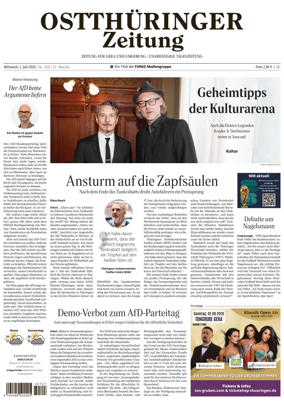 Cover of Ostthuringer Zeitung (Gera)