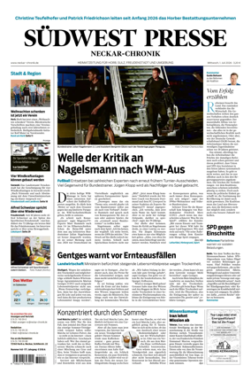 Cover of SUDWEST PRESSE - Neckar-Chronik