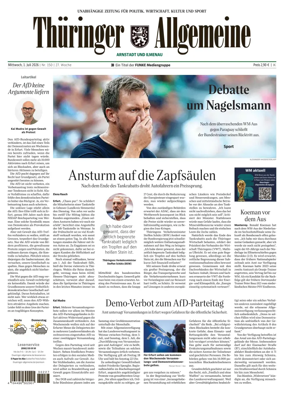 Cover of Thuringer Allgemeine (Arnstadt und Ilmenauz)