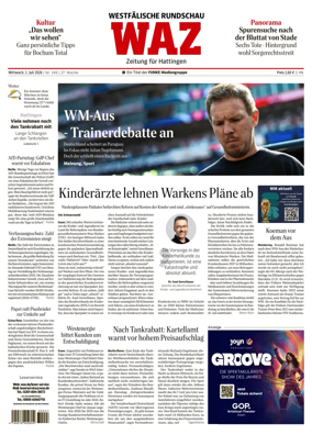 Cover of Westdeutsche Allgemeine Zeitung (Hattingen)