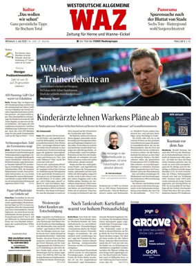 Cover of Westdeutsche Allgemeine Zeitung (Herne)