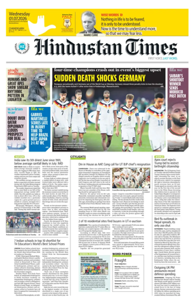 Cover of Hindustan Times (Chandigarh) - School