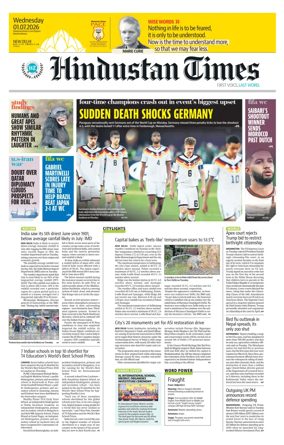 Cover of Hindustan Times (Delhi) - School