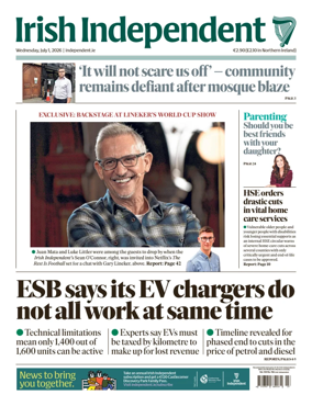Cover of Irish Independent