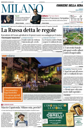 Cover of Corriere della Sera (Milano)