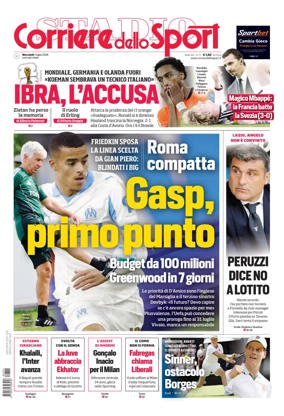 Cover of Corriere dello Sport (Lazio)