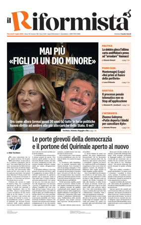 Cover of Il Riformista (Italy)