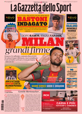 Cover of La Gazzetta dello Sport