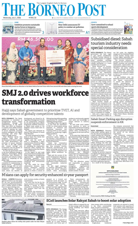 Cover of The Borneo Post (Sabah)