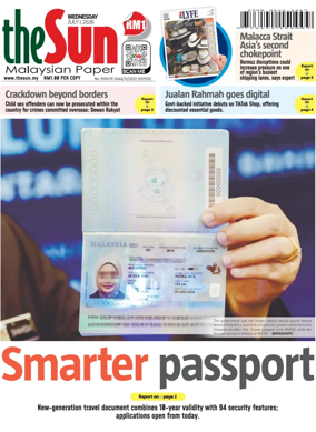 Cover of The Sun (Malaysia)