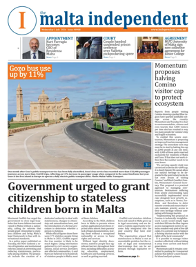 Cover of Malta Independent
