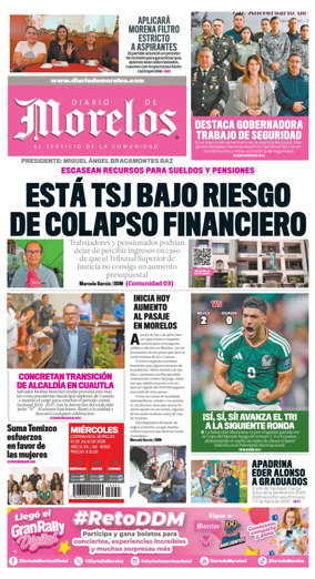 Cover of Diario de Morelos