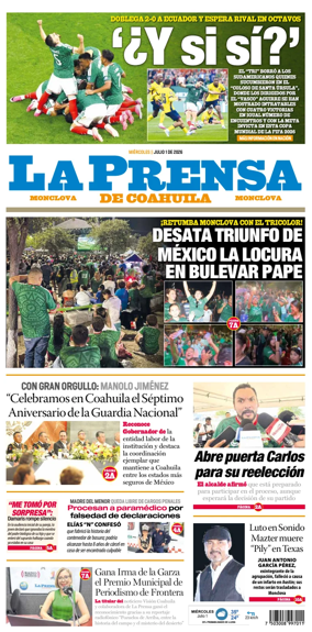 Cover of La Prensa de Coahuila