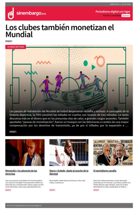 Cover of Sin Embargo Opinion