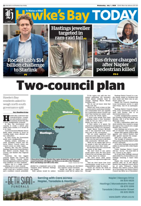 Cover of Hawke's Bay Today