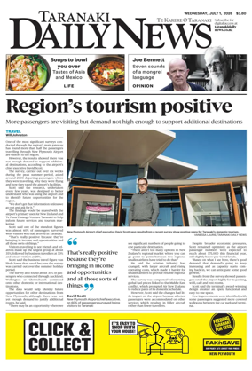 Cover of Taranaki Daily News