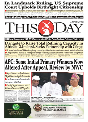 Cover of THISDAY