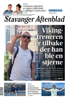 Cover of Stavanger Aftenblad