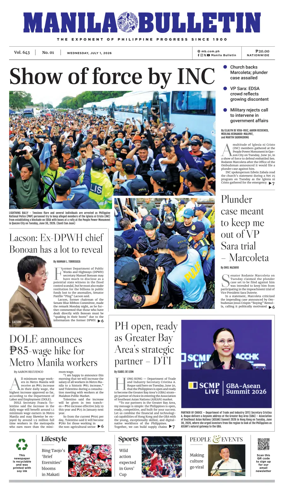 Cover of Manila Bulletin