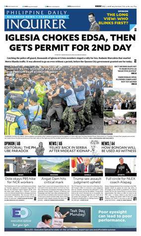 Cover of Philippine Daily Inquirer
