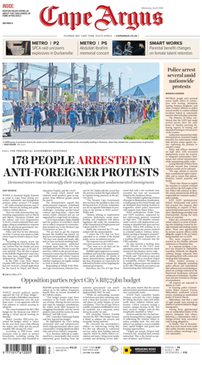 Cover of Cape Argus (PM Edition)