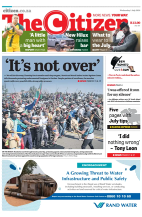 Cover of The Citizen (KZN)