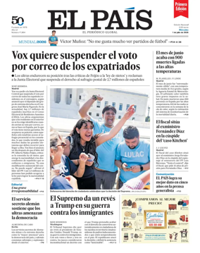Cover of EL PAIS primera edicion