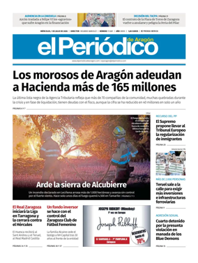 Cover of El Periodico Aragon