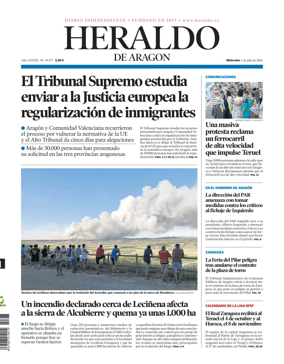 Cover of Heraldo de Aragon