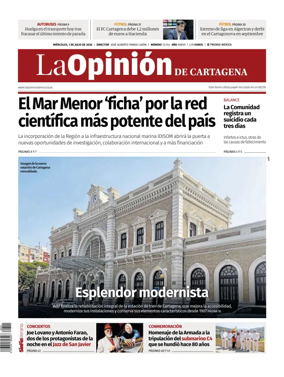 Cover of La Opinion de Murcia (Cartagena)