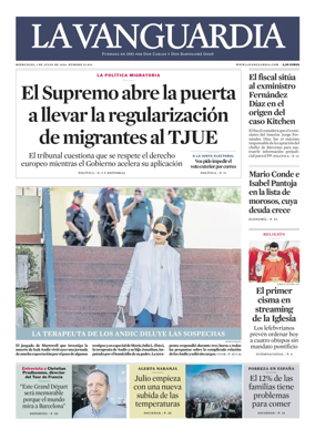 Cover of La Vanguardia