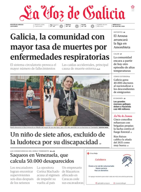 Cover of La Voz de Galicia (Arousa)