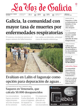 Cover of La Voz de Galicia (Deza)