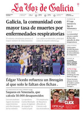 Cover of La Voz de Galicia (Lugo)