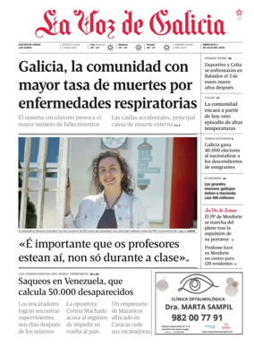 Cover of La Voz de Galicia (Monforte)
