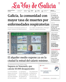 Cover of La Voz de Galicia (Pontevedra)