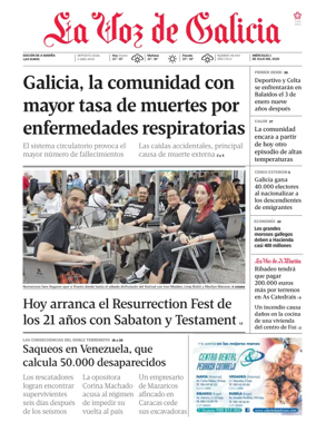 Cover of La Voz de Galicia (Viveiro)