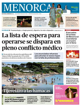 Cover of Menorca Diario Insular