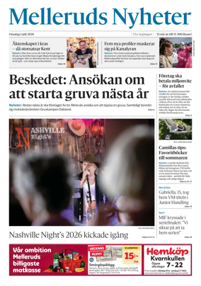 Cover of Melleruds Nyheter