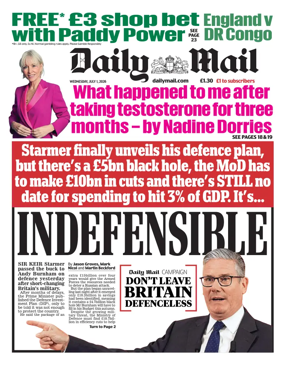 Cover of Daily Mail