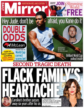 Cover of Daily Mirror (Northern Ireland)