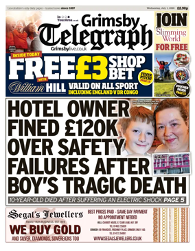 Cover of Grimsby Telegraph