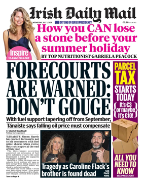 Cover of Irish Daily Mail