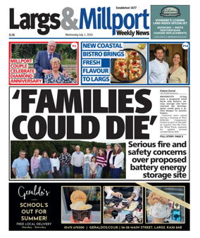 Cover of Largs & Millport Weekly News