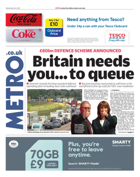 Cover of Metro (UK)
