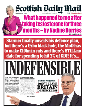 Cover of Scottish Daily Mail