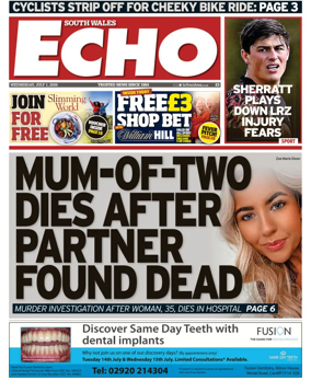 Cover of South Wales Echo