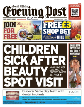 Cover of South Wales Evening Post