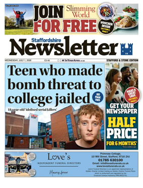 Cover of Staffordshire Newsletter